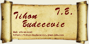 Tihon Budečević vizit kartica